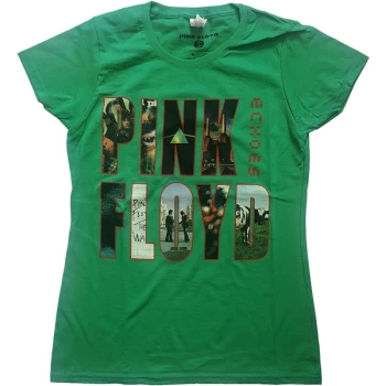 Pink Floyd - Echoes Album Montage Womens Small T-Shirt - Green