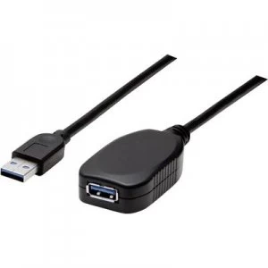 Manhattan USB 3.0 Cable extension [1x USB 3.2 1st Gen connector A (USB 3.0) - 1x USB 3.2 1st Gen port A (USB 3.0)] 5m Black
