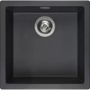 Reginox Amsterdam Composite Kitchen Sink Single Bowl in Black Granite Composite