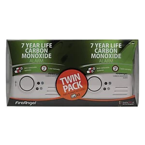 Fireangel Carbon Monoxide Alarm - Replaceable Battery - Twin Pack