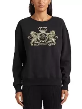 Lauren by Ralph Lauren Kappy Logo Sweatshirt - Black, Size XS, Women