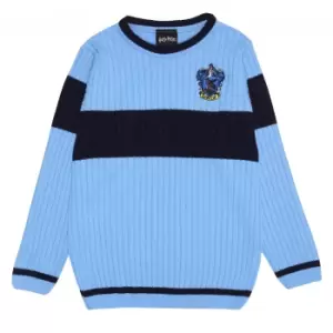 Harry Potter Girls Quidditch Ravenclaw Knitted Jumper (9-10 Years) (Blue)
