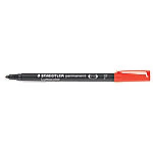 Staedtler Lumocolor OHP and CD Pens Permanent Fine Red, Pack Of 10
