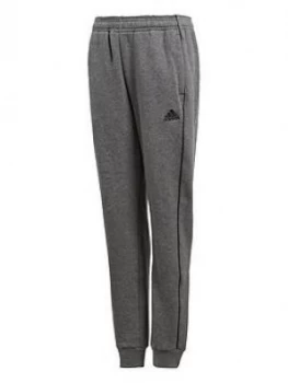 Adidas Youth Core 18 Tracksuit Bottoms - Grey