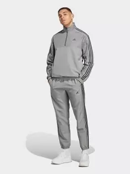 adidas Sportswear Sportswear 1/4 Zip Woven Tracksuit, Grey, Size 2XL, Men