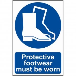Scan Protective Footwear Must Be Worn Sign 200mm 300mm Standard