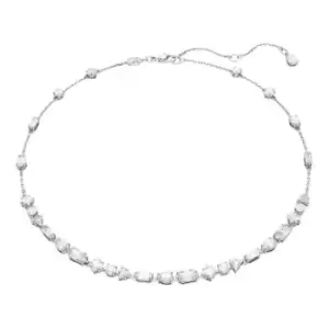 Mesmera Mixed Cuts Scattered Design White Rhodium Plated Necklace 5676989
