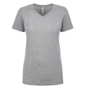 Next Level Womens/Ladies Ideal V-Neck T-Shirt (L) (Heather Grey)