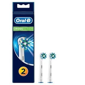 Oral B Cross Action Replacement Electric Toothbrush Heads x2