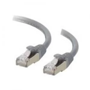 C2G 0.3m Cat6a Booted Shielded (SSTP) Network Patch Cable Grey