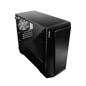 Antec P6 Gaming Case with Window Micro ATX No PSU Tempered Glass LED Fan Black