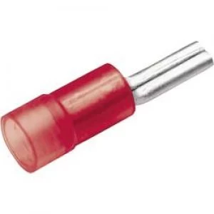 Pin terminal 10 mm2 Partially insulated Red