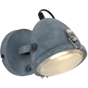 Sienna Lighting - Sienna Paco Ceiling Light Grey Concrete, Glass Transparent Processed