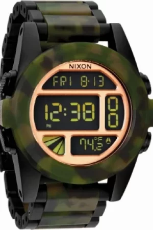 Mens Nixon The Unit Ss Alarm Chronograph Watch A360-1428