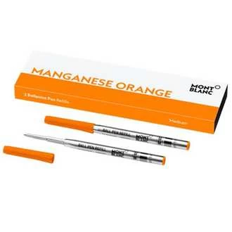 Mont Blanc - 2 Ballpoint Pen Refills (m) Manganese Orange - Ballpoint Pen Refill - Orange