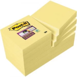 Post it Super Sticky Notes 48 x 48mm Yellow 12 Pieces of 90 Sheets