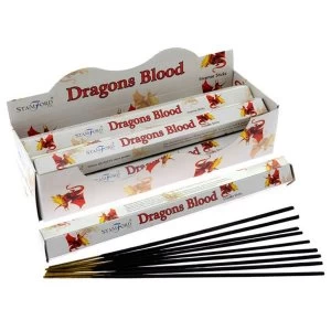 Dragons Blood (Pack Of 6) Stamford Hex Incense Sticks