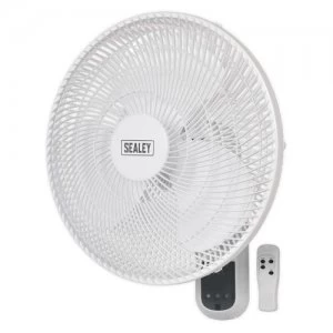 Sealey 16" 3 Speed Wall Fan with Remote Control