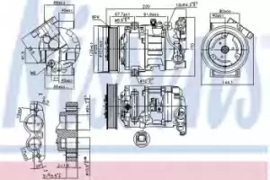 Nissens Compressor, air conditioning AC 890044