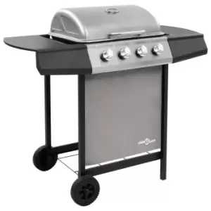 Vidaxl Gas BBQ Grill With 4 Burners - Black And Silver