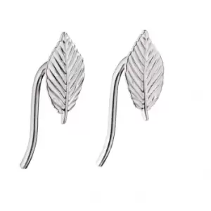 Elements Silver Leaf Earrings E5687