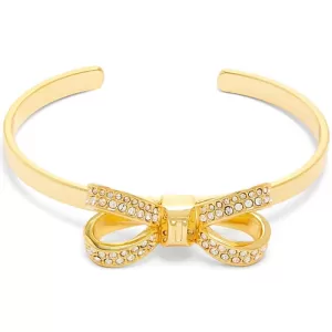 Ted Baker Ladies Gold Plated Olexaa Opulent Pave Bow Bangle TBJ1564-02-02