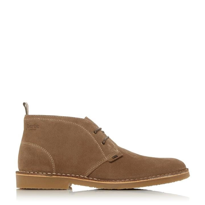 Bertie Taupe 'Castle Ii' Lace Up Desert Boots - 6