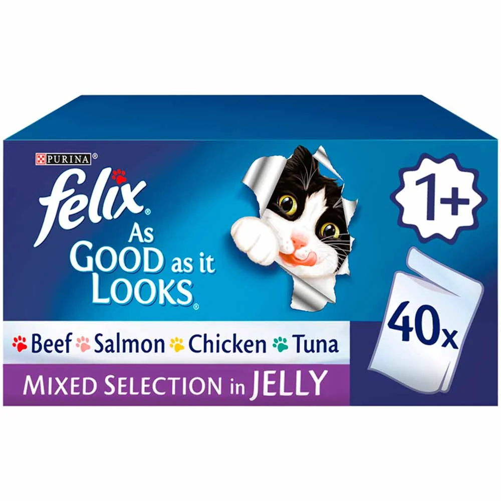 Felix As Good As It Looks Cat Food Mixed 40 x 100g