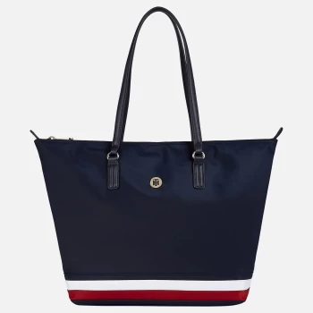 Tommy Hilfiger Womens Poppy Tote Bag Corporate With Stripe - Navy Corporate
