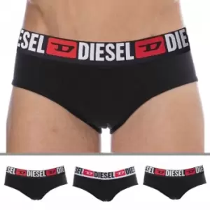 Diesel 3 Pack Denim Division Cotton Briefs - Black L