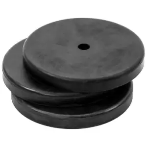 Precision Rubber Post Base (Pack of 3) (One Size) (Black)