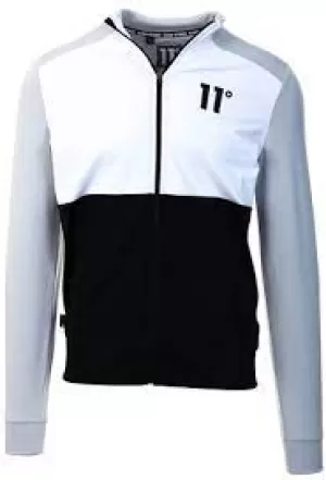 11 Degrees Cut and Sew Track Jacket - Black/Grey/Wht