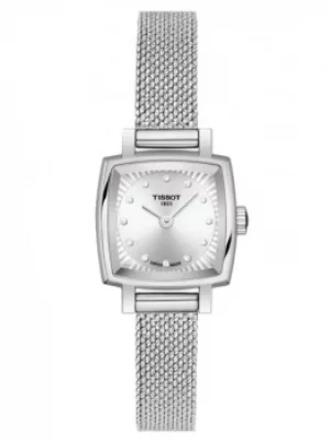 Tissot Ladies T-Lady Lovely Square Diamond Mesh Bracelet Watch...