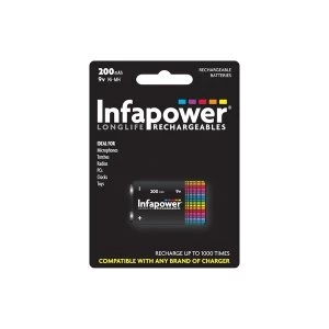 Infapower Rechargeable Ni-MH Battery 9v 200mAh