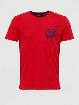 Superdry Campus T-Shirt, Red, Size 3XL, Men