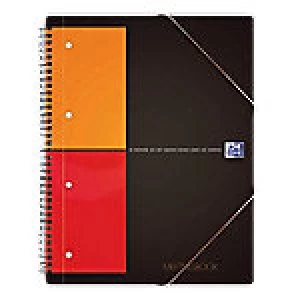 OXFORD International Meeting Book Grey A4+ Squared 4 Holes 160 Pages 80 Sheets