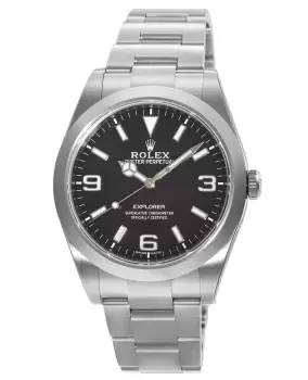 Rolex Explorer Oyster Perpetual Black Dial Steel Mens Watch M214270-0003 M214270-0003