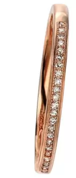 Elements Gold GR513 52 9ct Rose Gold Diamond Set Pave Ring Jewellery