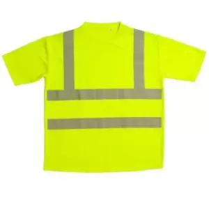 Warrior Unisex Adult Hi-Vis T-Shirt (4XL) (Fluorescent Yellow) - Fluorescent Yellow