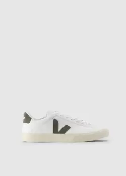 Veja Mens Campo Chromefree Leather Trainers In Extra White Khaki
