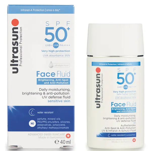 Ultrasun Face Fluid Brightening, Anti-Spot & Anti-Pollution SPF50+ 40ml