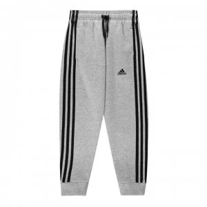adidas 3 Stripe Fleece Pants - Grey/Black