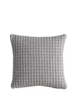 Gallery Houndstooth Knitted Cushion - Oatmeal