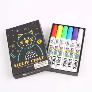 6 Coloured liquid Chalk Markers