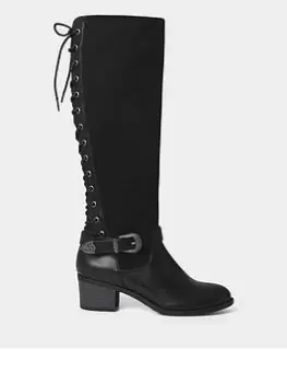 Joe Browns All Or Nothing Lace High Leg Back Boots-black, Black, Size 6, Women
