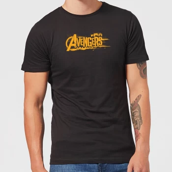 Marvel Avengers Infinity War Orange Logo T-Shirt - Black - 5XL