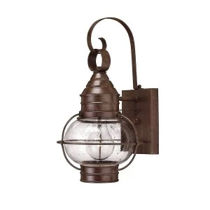 1 Light Outdoor Small Wall Lantern Light Sienna Bronze, E27