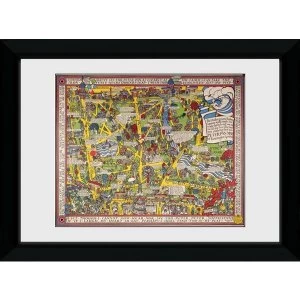 Transport For London Map 2 50 x 70 Framed Collector Print