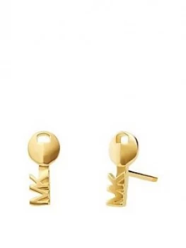 Michael Kors Gold Tone Mk Stud Earrings