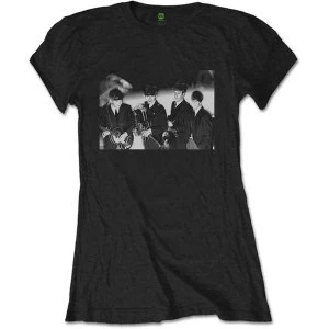 The Beatles - Smiles Photo Womens Large T-Shirt - Black
